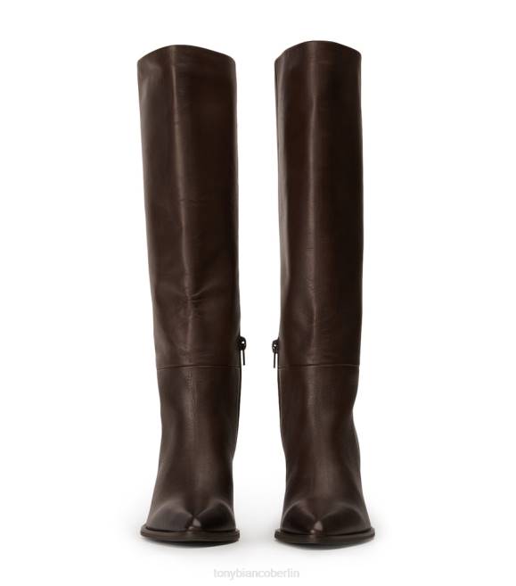 kniehohe Stiefel| de Tony Bianco Frauen Peppe-Kalbsstiefel Schokolade Como 4624415